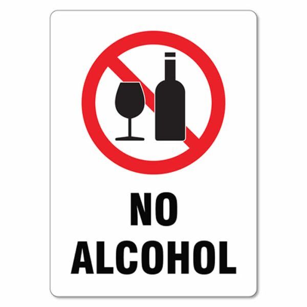 "No alcohol sign from safety signs with installation in Lagos"