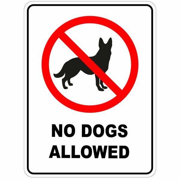 "No dogs or animals sign from caution sign suppliers in Lagos"