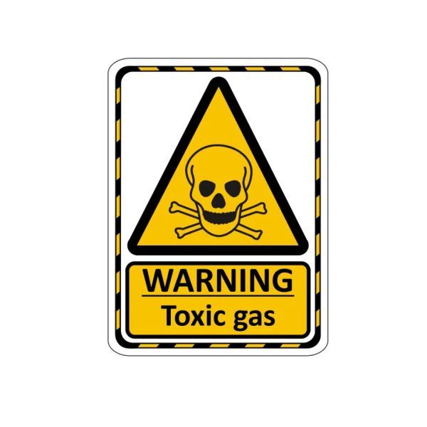 "Warning toxic gas safety sign for industrial use – caution signs for sale Lagos"