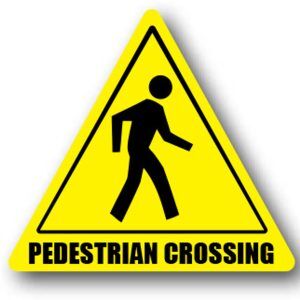 "Warning pedestrian crossing road traffic sign available in Lagos"