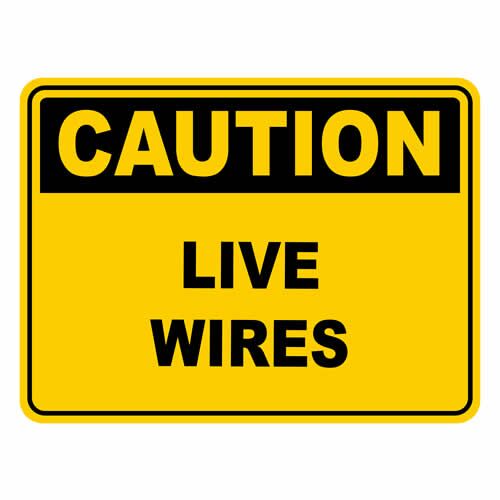 "Warning live wire safety sign from customized safety warning signs Lagos"