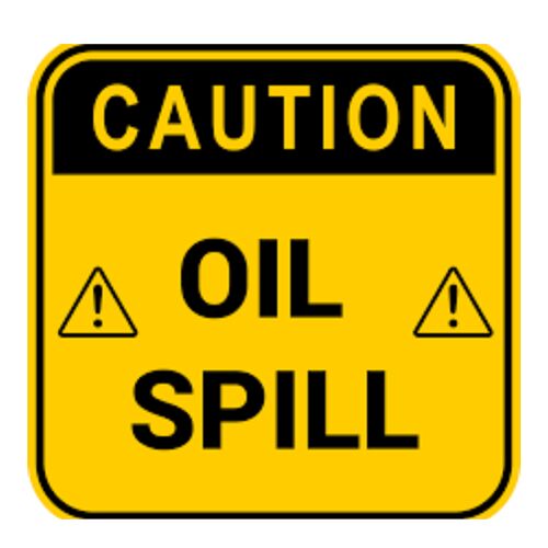 caution oil spill sign price
