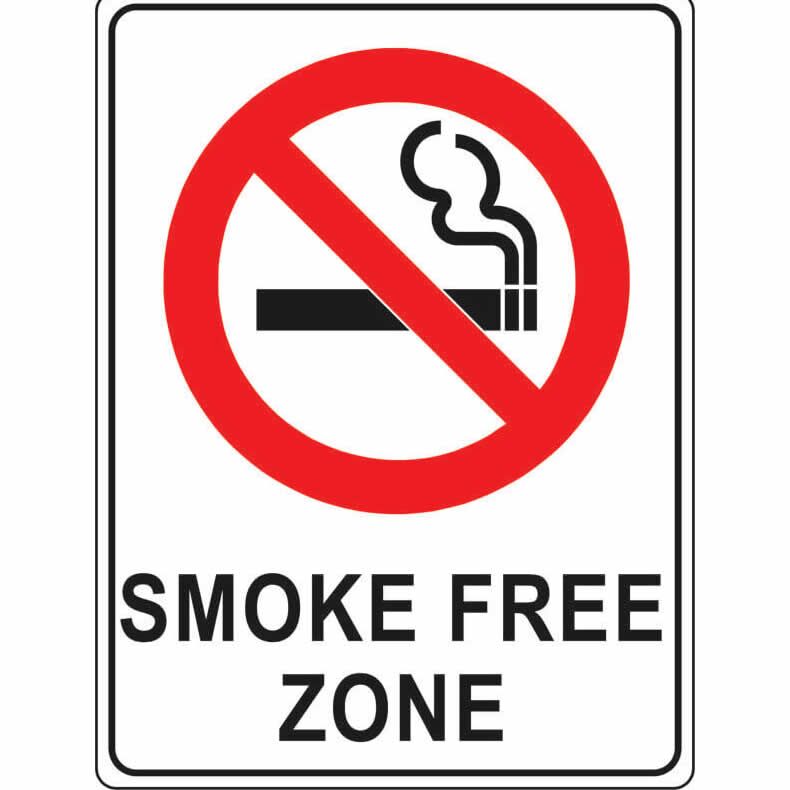 "No smoking safety sign for smoke free areas in Lagos"