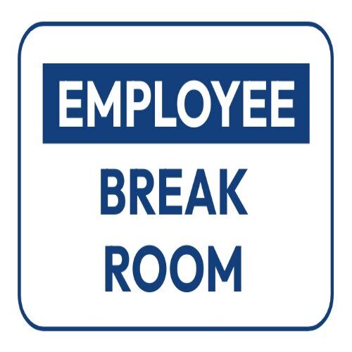 Clear "Employee Break Room" sign in a Lagos office, promoting staff relaxation.