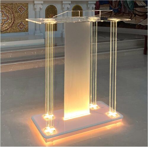 acrylic pulpit with led