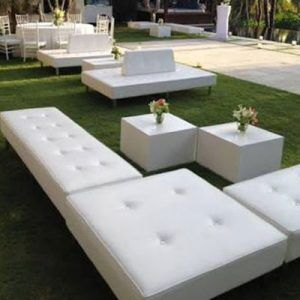 White Lounge sofas Hire