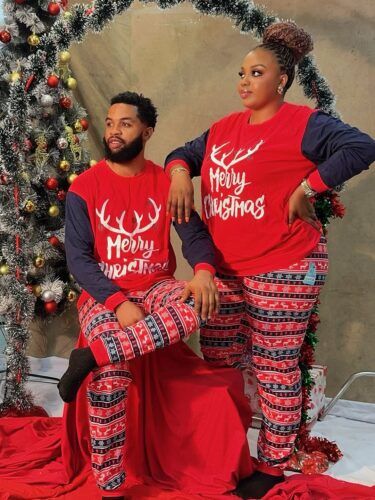 Festive pyjamas vendor in Lagos Nigeria