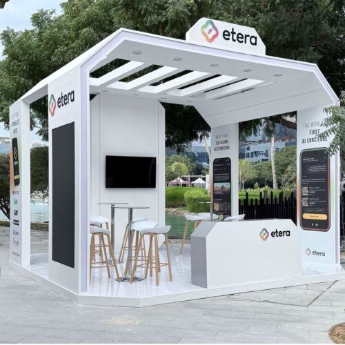Custom 4 Pillars Exibition Booth with TV in Nigeria