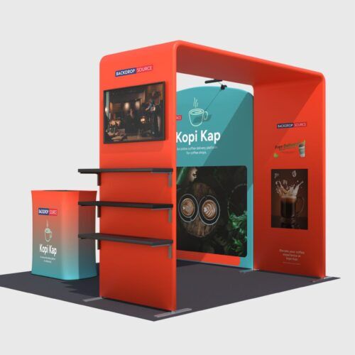 Luxury Trade Fair Booth with TV Display and Branding in Nigeria